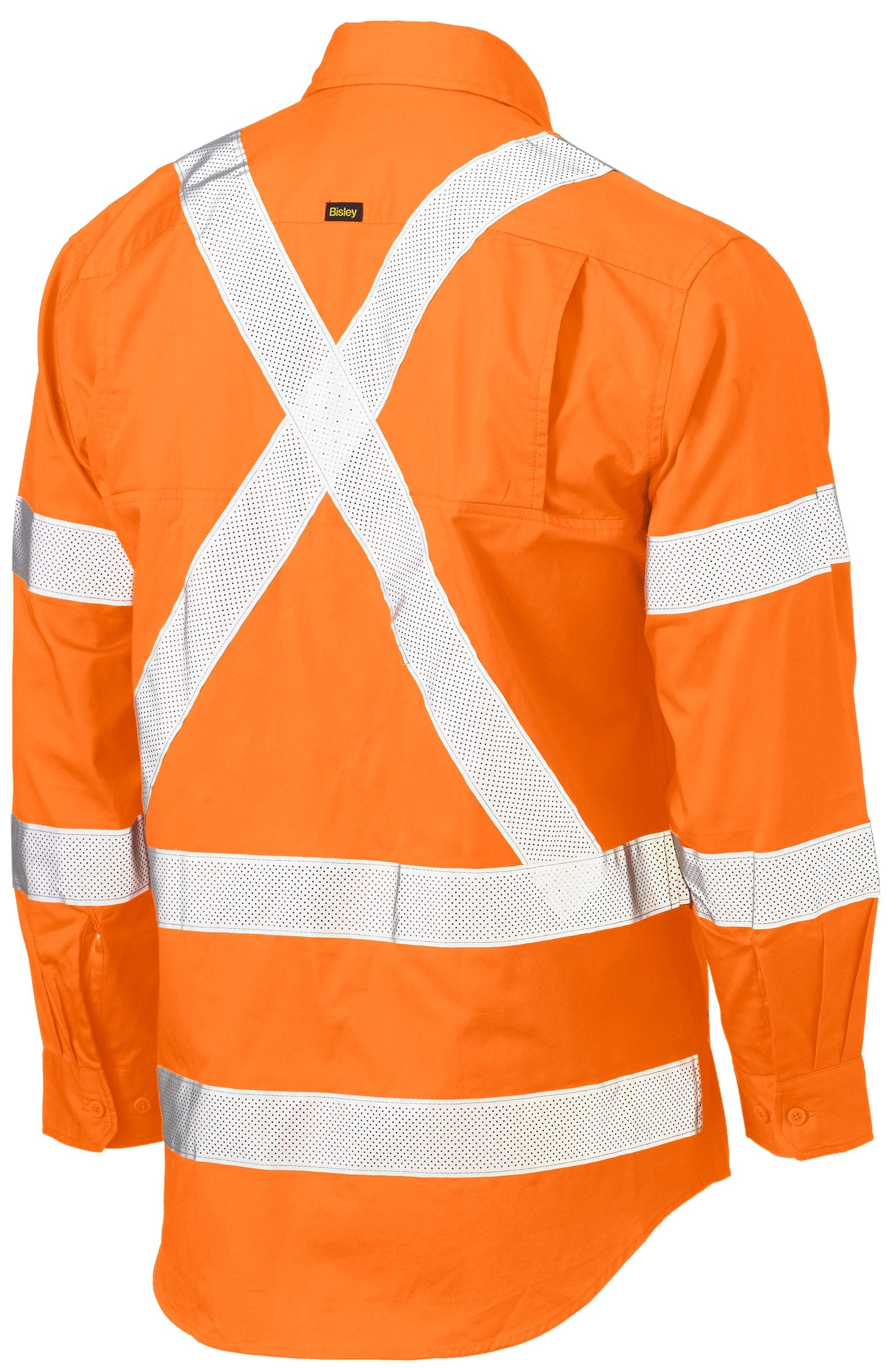 Bisley Taped X Back Cool Lightweight Hi Vis Drill Shirt (BS6166XT)