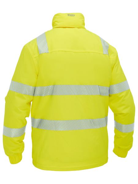 Bisley Taped Hi Vis Heated Jacket with Hood Tradewear