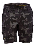 Bisley Flex & Move Stretch Canvas Camo Cargo Short - Charcoal Camo (BSHC1337-PCHA)
