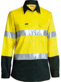 Bisley Ladies Hi Vis 3M Lightweight Gusset Cuff Shirt Long Sleeve (BL6896)