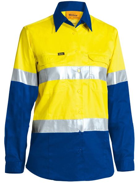 Bisley Women's 3M Taped Hi Vis Cool Lightweight Shirt (BL6696T)