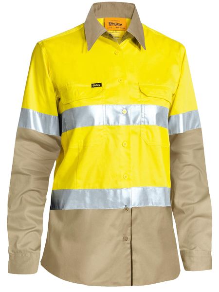 Bisley Women's 3M Taped Hi Vis Cool Lightweight Shirt (BL6696T)