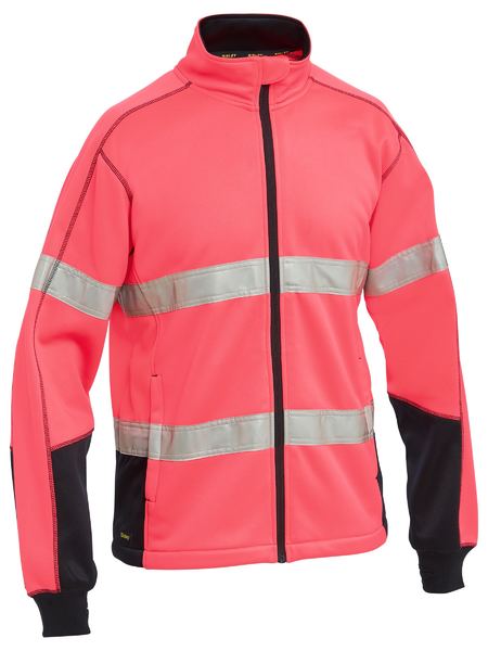 Bisley Mens Taped Hi Vis Zip Front Fleece (BK6611T)