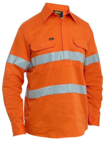 Bisley Taped Hi Vis Cool Lightweight Closed Front Shirt (BSC6897T)