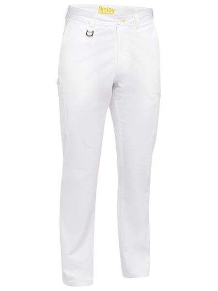 Bisley Stretch Cotton Drill Cargo Pants - White (BPC6008)
