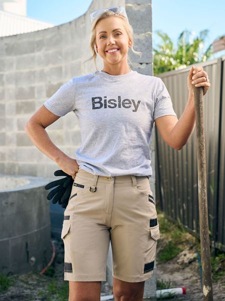 Bisley Womens Flex & Move™ 4-Way Stretch Zip Cargo Short (BSHL1332)
