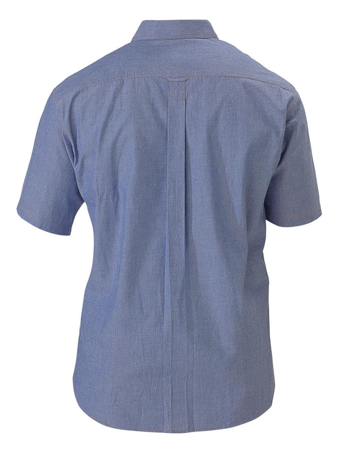 Bisley Chambray Shirt - Short Sleeve - Blue (B71407)