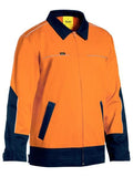 Bisley Bisley Two Tone Hi Vis Liquid Repellent Cotton Drill Jacket (BJ6917) - Trade Wear