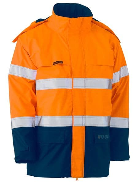 Bisley Bisley Taped Two Tone Hi Vis FR Wet Weather Shell Jacket (BJ8110T) - Trade Wear