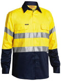 Bisley Bisley 2 Tone Hi Vis Shirt 3M Reflective Tape Long Sleeve (BT6456) - Trade Wear