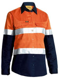 Bisley Bisley Ladies Hi Vis 3M Lightweight Gusset Cuff Shirt Long Sleeve (BL6896) - Trade Wear