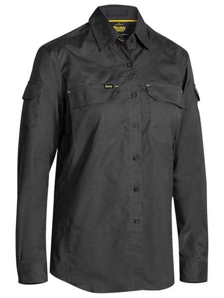 Bisley Womens X Airflow Ripstop Shirt - Charcoal (BL6414) - Trade Wear