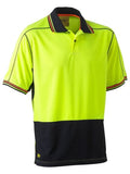 Bisley Bisley Two Tone Hi Vis Polyester Mesh Short Sleeve Polo Shirt (BK1219) - Trade Wear