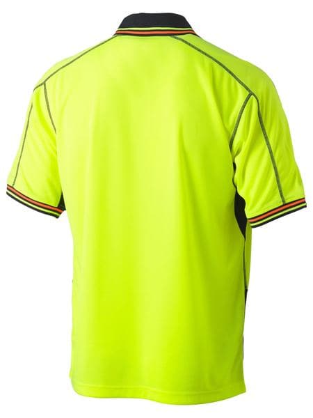 Bisley Bisley Two Tone Hi Vis Polyester Mesh Short Sleeve Polo Shirt (BK1219) - Trade Wear