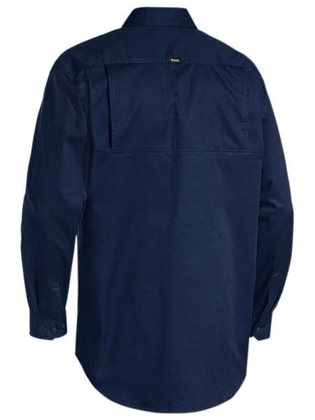 Bisley Bisley Lightweight Closed Front Cotton Drill Shirt - Long Sleeve (BSC6820) - Trade Wear