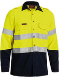 Bisley Tencate Tecasafe Plus Taped Two Tone Hi Vis FR Vented Long Sleeve Shirt (BS8082T) - Trade Wear