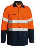 Bisley Taped Two Tone Hi-Vis FR Lightweight Vented Long Sleeve Shirt (BS8098T) - Trade Wear