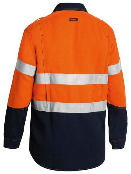 Bisley Taped Two Tone Hi-Vis FR Lightweight Vented Long Sleeve Shirt (BS8098T) - Trade Wear