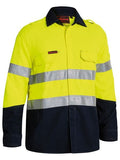 Bisley Taped Two Tone Hi Vis FR Lightweight Long Sleeve Shirt (BS8198T) - Trade Wear
