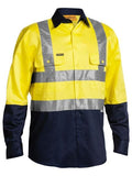 Trade Wear Bisley 2 Tone Hi Vis Drill Shirt 3M Reflective Tape Long Sleeve (BS6267T) - Trade Wear