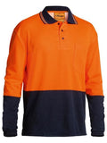 Bisley Bisley 2 Tone Hi Vis Polo Shirt Long Sleeve (BK6234) - Trade Wear