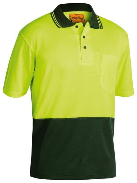 Bisley Bisley 2 Tone Hi Vis Polo Shirt Short Sleeve (BK1234) - Trade Wear