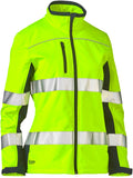 Bisley Bisley Womens Taped Two Tone Hi Vis Soft Shell Jacket (BJL6059T) - Trade Wear
