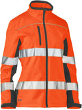 Bisley Bisley Womens Taped Two Tone Hi Vis Soft Shell Jacket (BJL6059T) - Trade Wear