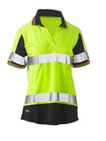 Bisley Bisley Womens Short Sleeve Taped Two Tone Hi Vis V-Neck Polo (BKL1225T) - Trade Wear