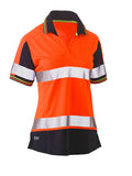 Bisley Bisley Womens Short Sleeve Taped Two Tone Hi Vis V-Neck Polo (BKL1225T) - Trade Wear