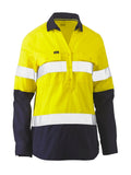 Bisley Bisley Womens Taped Hi Vis Stretch V-Neck Shirt (BLC6064T) - Trade Wear