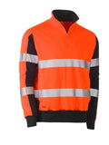 Bisley Bisley Taped Hi Vis Stretchy Fleece Zip Pullover (BK6817T) - Trade Wear