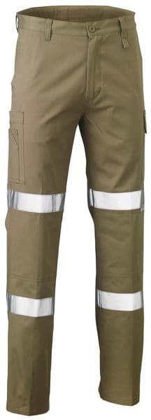 Bisley Bisley 3M Biomotion Double Taped Cool Lightweight Utility Pant - Khaki (BP6999T) - Trade Wear