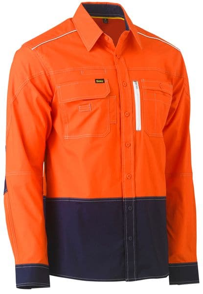 Bisley Bisley Flex and Move™ Hi Vis Utility Shirt (BS6177) - Trade Wear