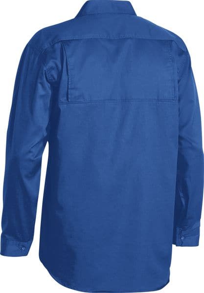 Bisley Bisley Cool Lightweight Drill Shirt - Long Sleeve - Royal (BS6893) - Trade Wear