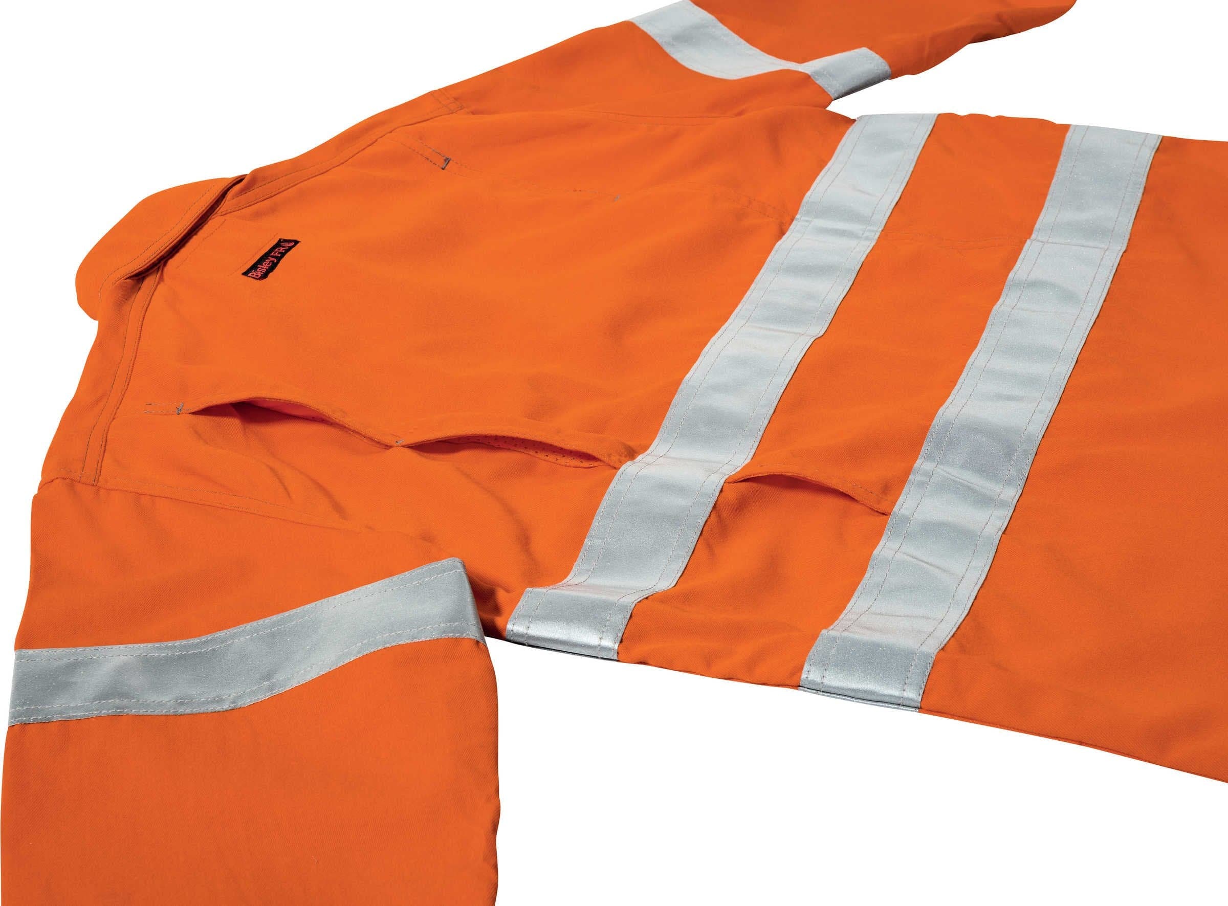 Bisley Tencate Tecasafe® Plus Taped Hi Vis FR Vented Long Sleeve Shirt (BS8081T) - Trade Wear