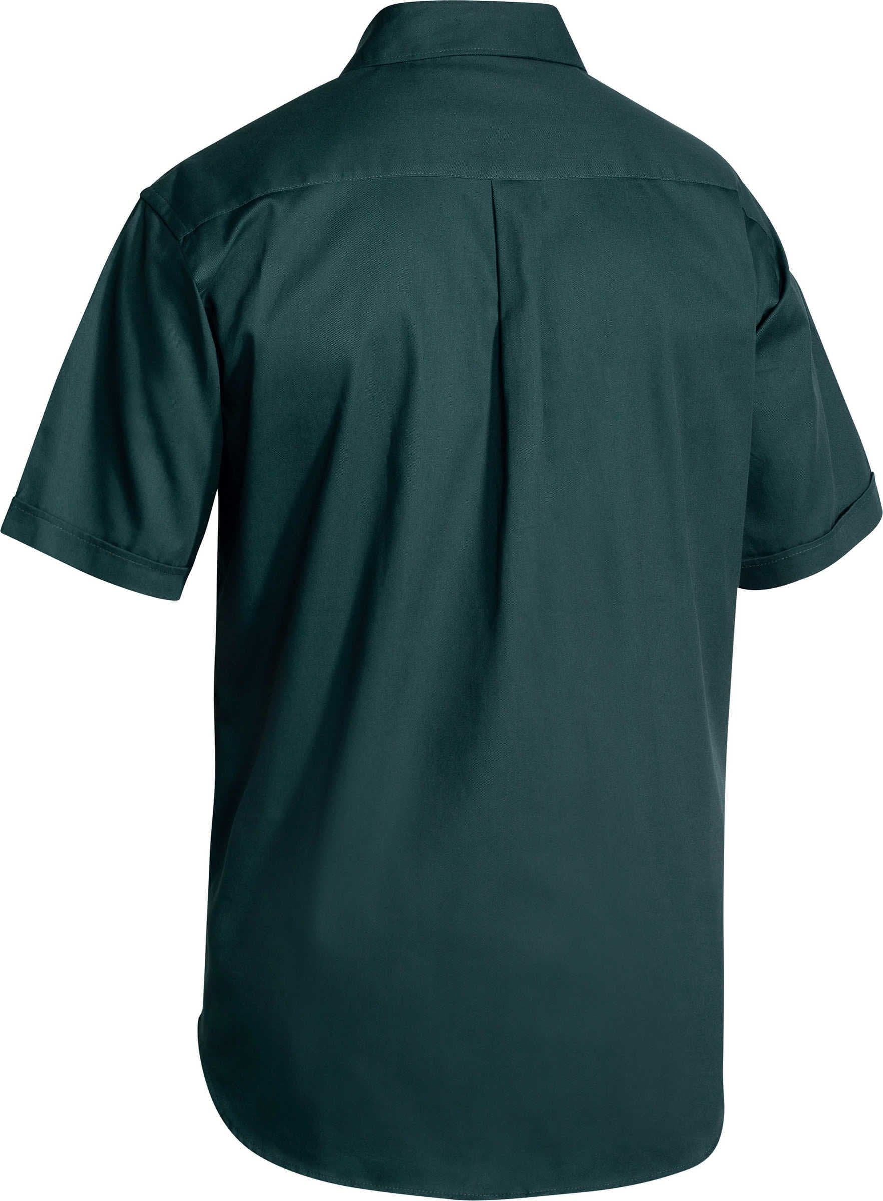 Bisley Original Cotton Drill Shirt - Short Sleeve - Bottle (BS1433) - Trade Wear