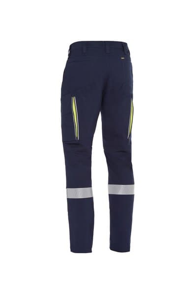 Bisley X Airflow™ Taped Stretch Ripstop Vented Cargo Pant (BPC6150T-Navy/Yellow)