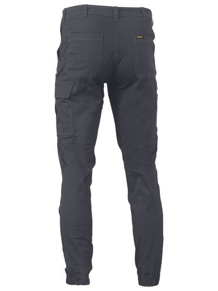 Bisley Stretch Cotton Drill Cargo Cuffed Pants - Charcoal (BPC6028)