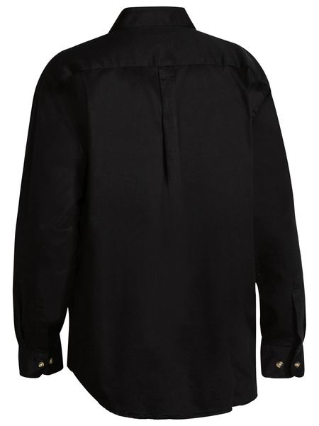 Bisley Original Cotton Drill Shirt - Long Sleeve - Black (BS6433) - Trade Wear