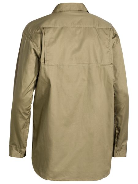 Bisley Cool Lightweight Drill Shirt - Long Sleeve - Khaki (BS6893) - Trade Wear