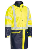 Bisley Taped Two Tone Hi Vis Stretch PU Rain Coat (BJ6935HT)
