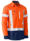 Bisley Bisley Flex & Move™ Two Tone Hi Vis Stretch Utility Shirt - Long Sleeve (BS6177XT) - Trade Wear