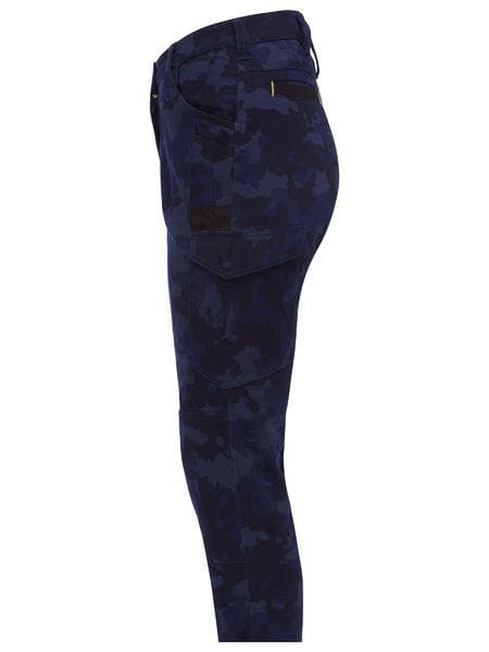 Bisley Women's Flex & Move™ Stretch Camo Cargo Navy  Pants - Limited Edition (BPL6337)