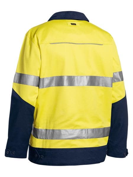 Bisley Taped Two Tone Hi Vis Drill Jacket with Liquid Repellent Finish (BJ6917T)