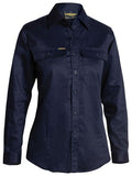 Bisley Ladies Drill Shirt - Long Sleeve (BL6339) - Trade Wear