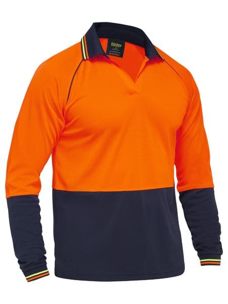 Bisley Two Tone Hi Vis Long Sleeve Polo Shirt (BK6440)