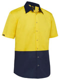 Bisley Two Tone Hi Vis Shirt Sleeve Shirt (BS1442)