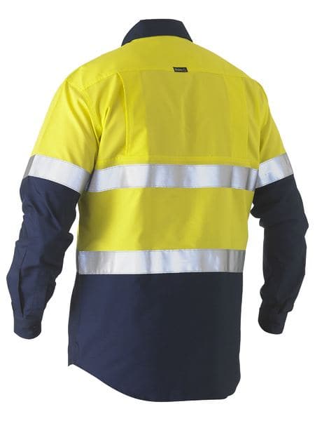 Bisley Taped Two Tone Hi Vis Recycled Drill Shirt (BS6996T)